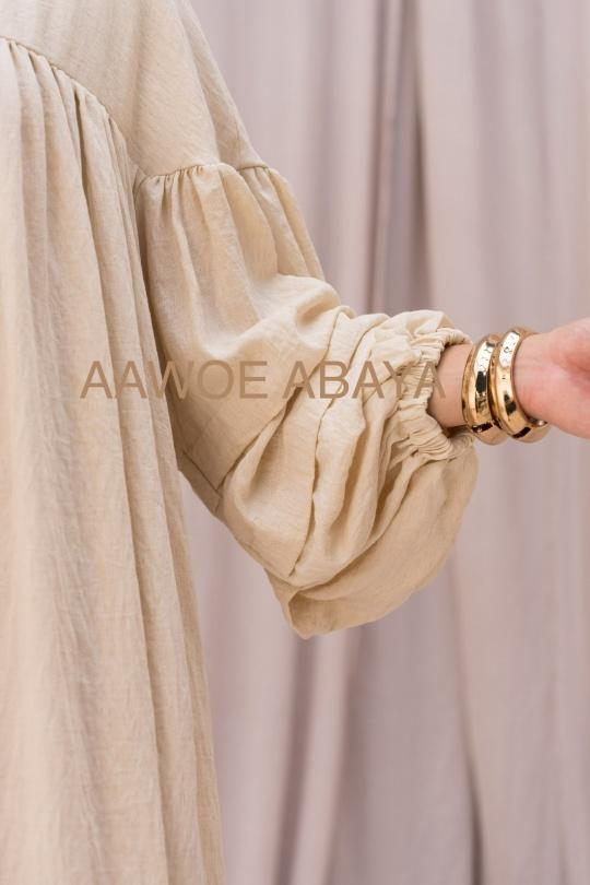 Abaya Femme Kaki clair SILVER FASHION 2433 Efashion Paris