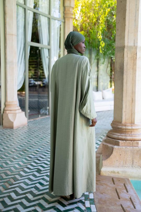 Abaya Femme Taupe SILVER FASHION 2402 Efashion Paris