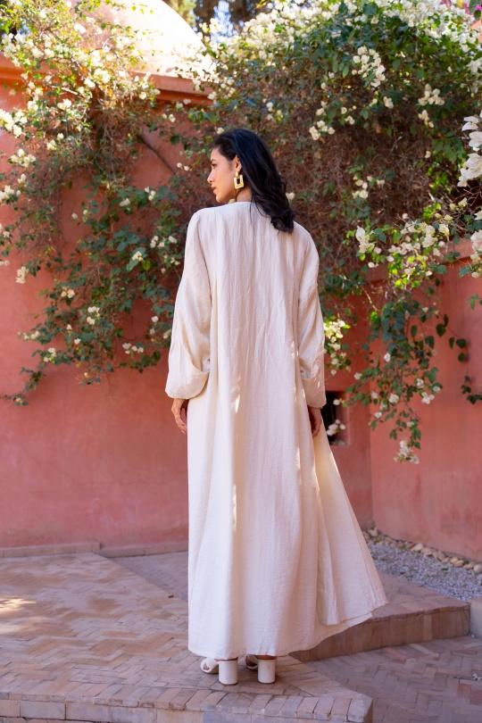 Abaya Femme Taupe SILVER FASHION 2402 Efashion Paris