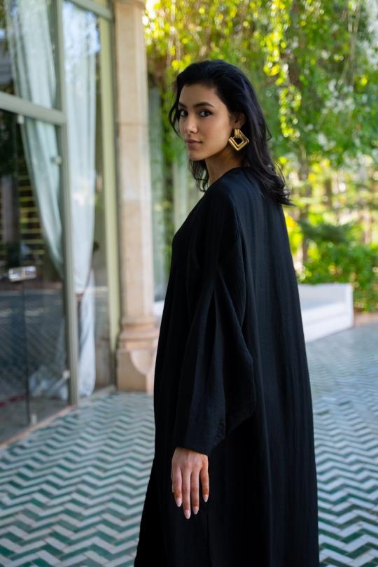 Abaya Femme Taupe SILVER FASHION 2402 Efashion Paris