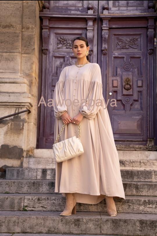 Abaya Femme Bleu ciel SILVER FASHION 2432 Efashion Paris