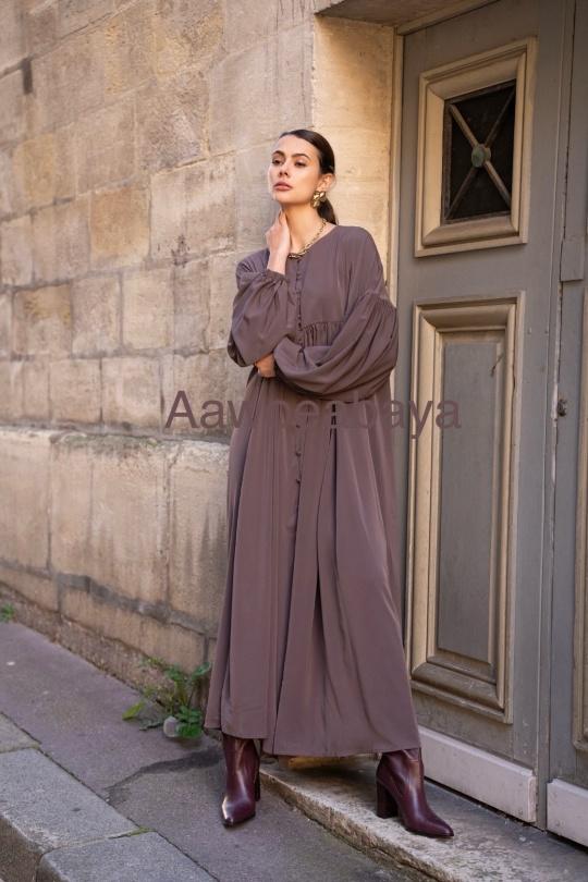 Abaya Femme Bleu ciel SILVER FASHION 2432 Efashion Paris