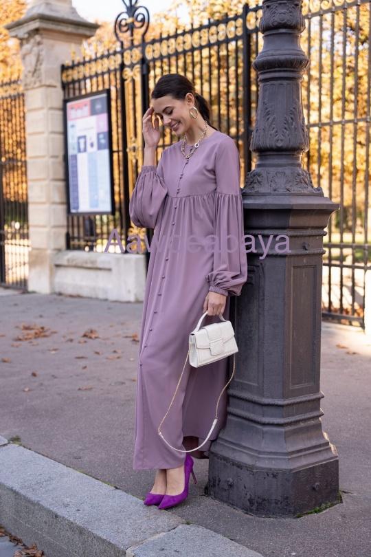 Abaya Femme Bleu ciel SILVER FASHION 2432 Efashion Paris
