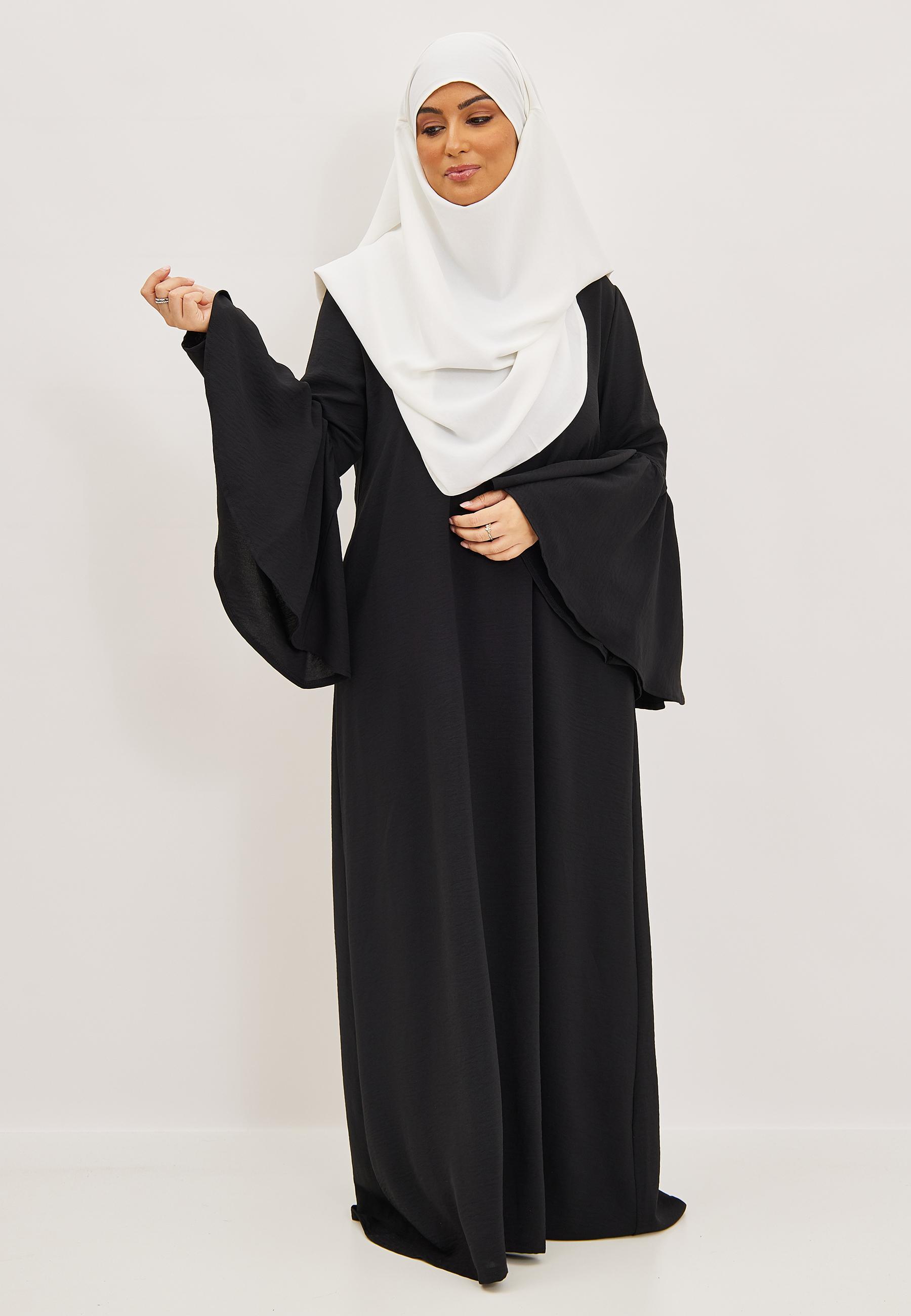 Abaya Femme Noir SILVER FASHION 2104 #c Efashion Paris