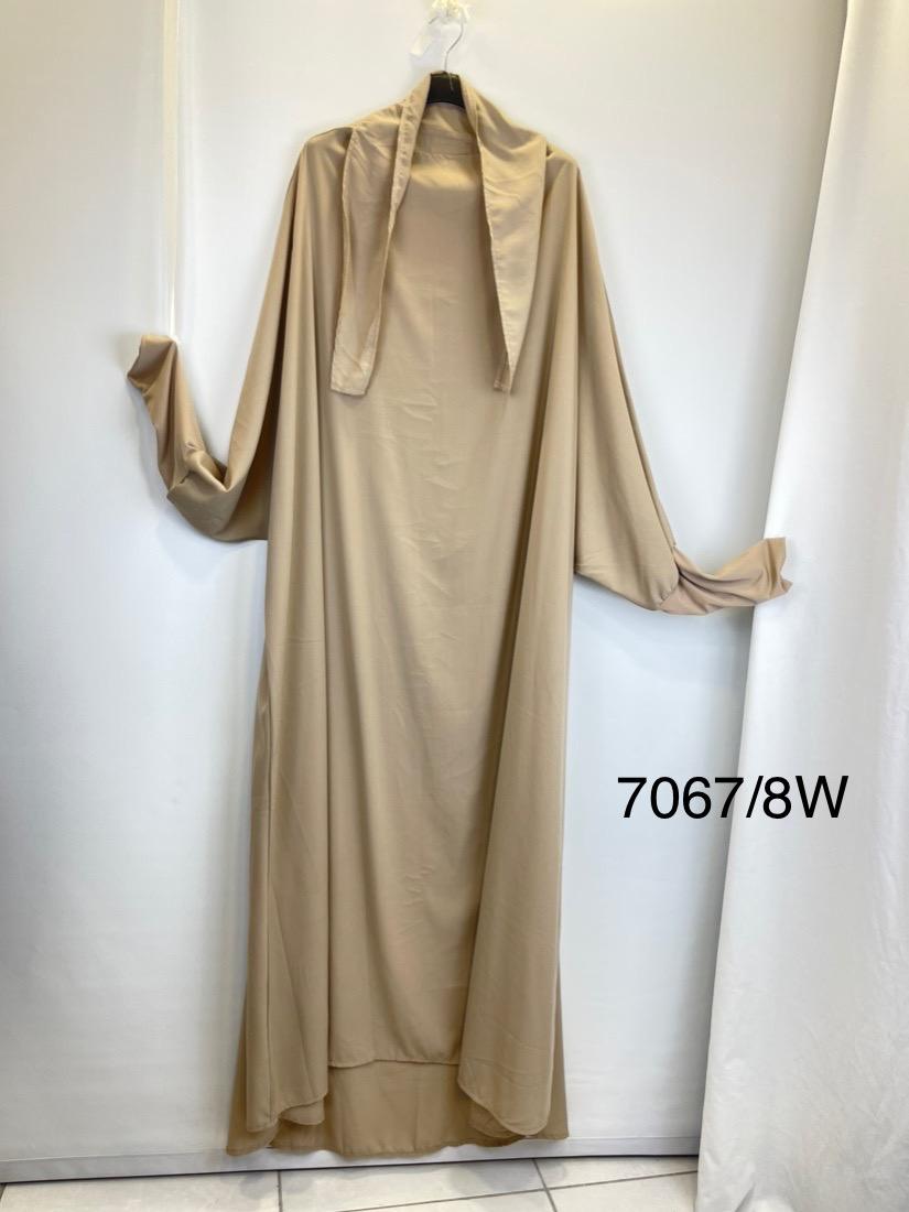 Abaya Femme Gris clair SILVER FASHION 7067 #c Efashion Paris