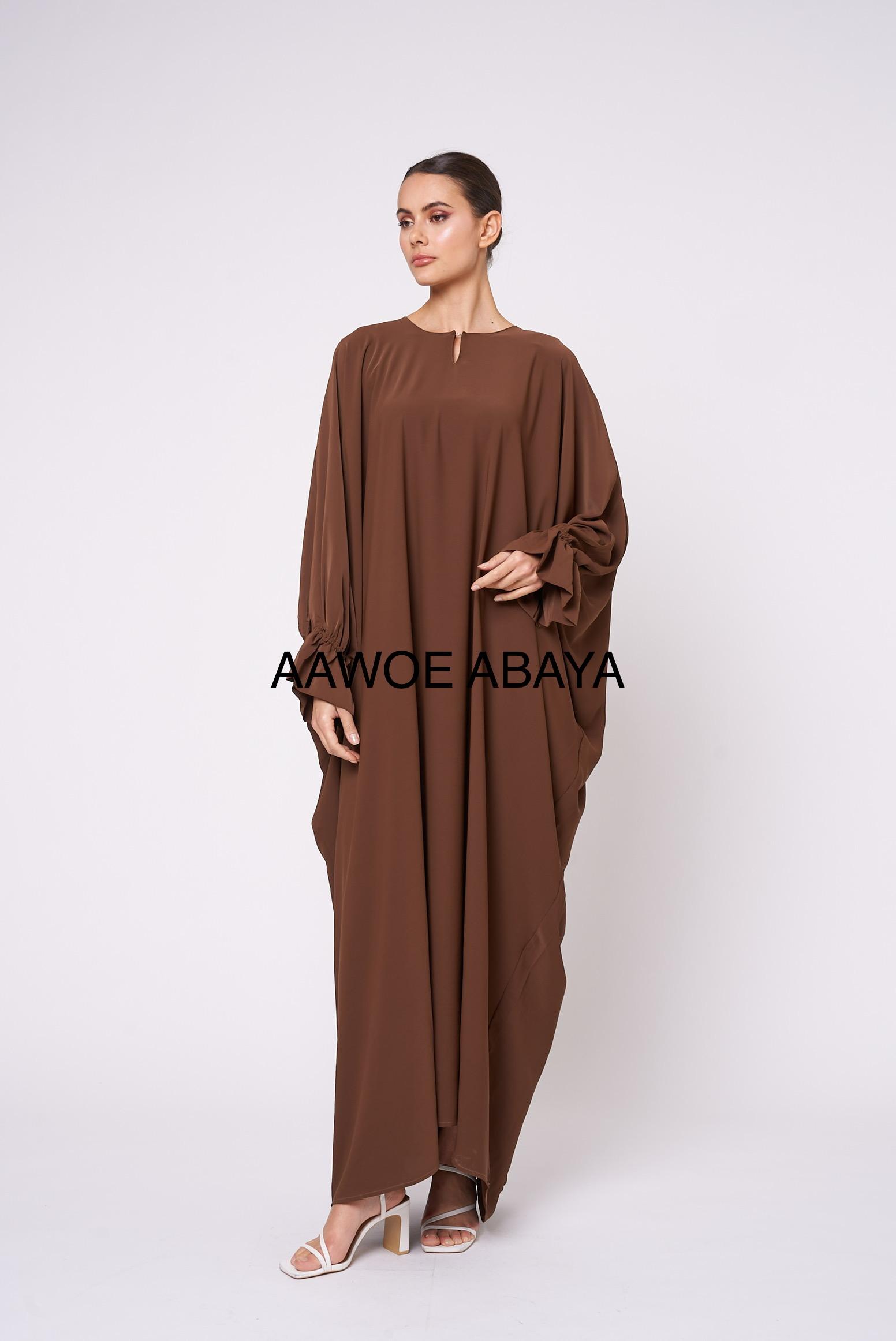Abaya Femme Marron SILVER FASHION 2350 #c Efashion Paris