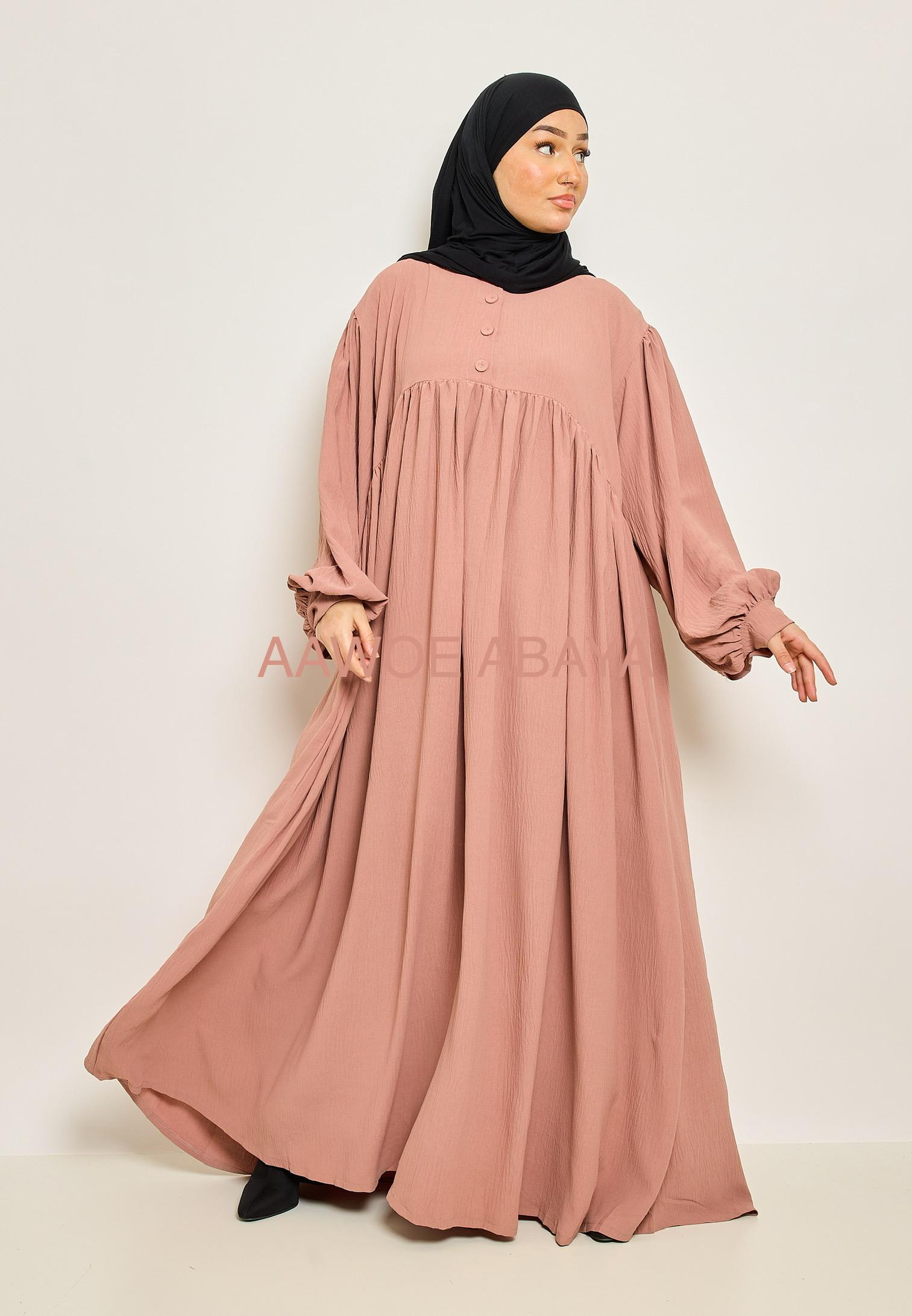 Abaya Femme Vieux rose SILVER FASHION 2607 #c Efashion Paris
