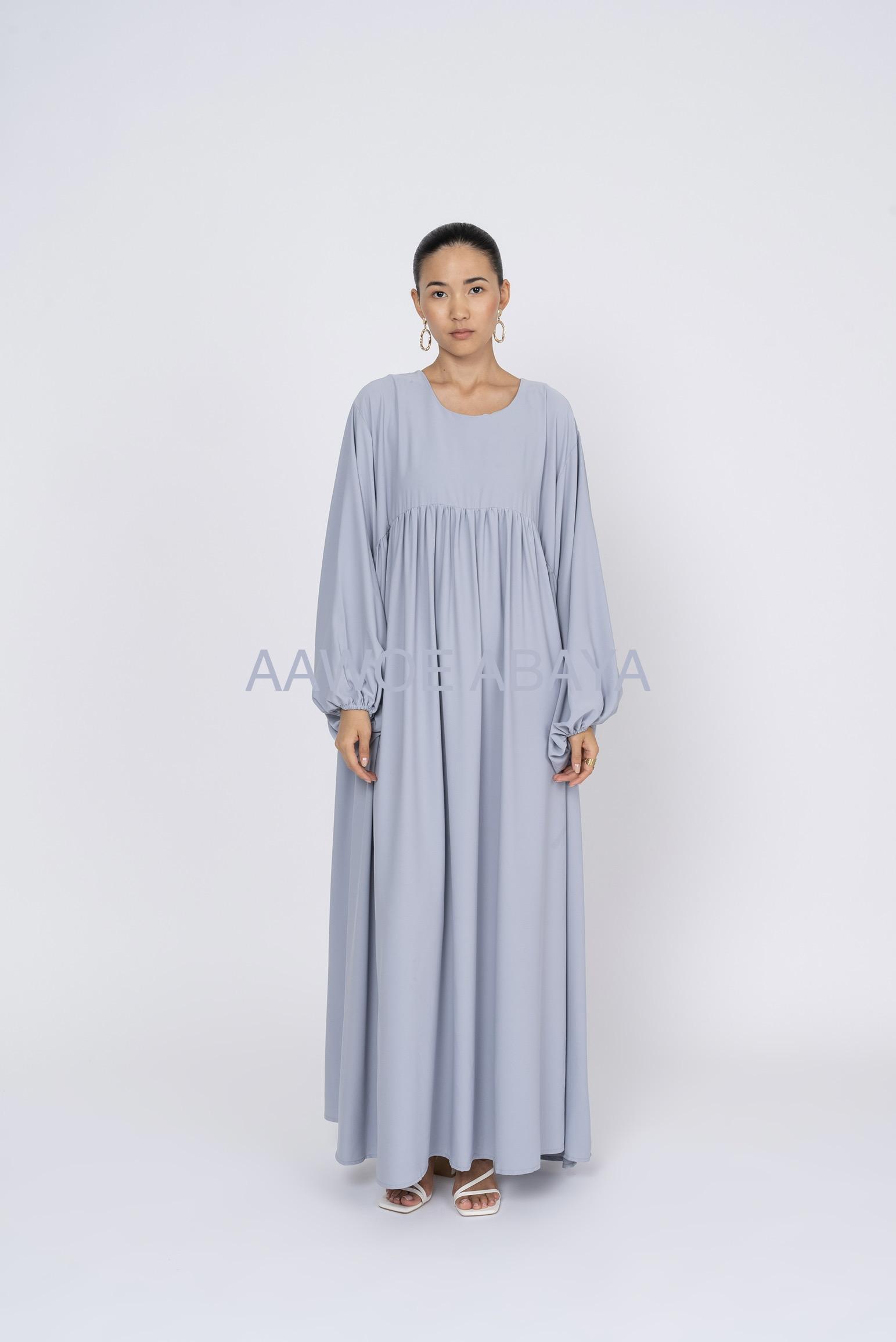 Abaya Femme Gris SILVER FASHION 3001 #c Efashion Paris