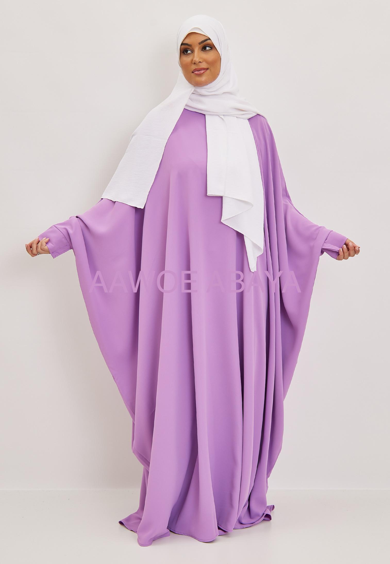 Abaya Femme Lavande SILVER FASHION 6176 #c Efashion Paris