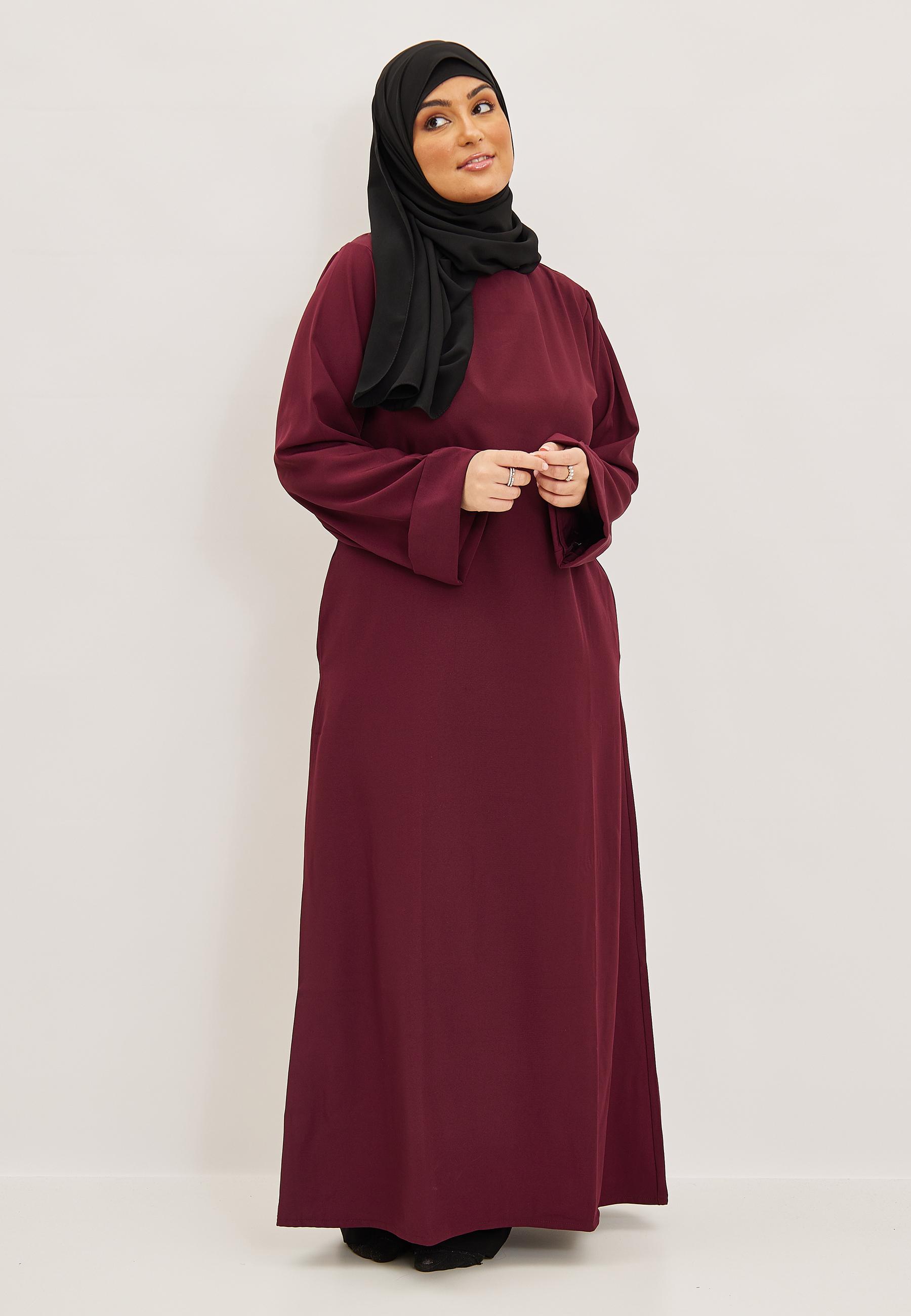 Abaya Femme Prune SILVER FASHION 7751 #c Efashion Paris