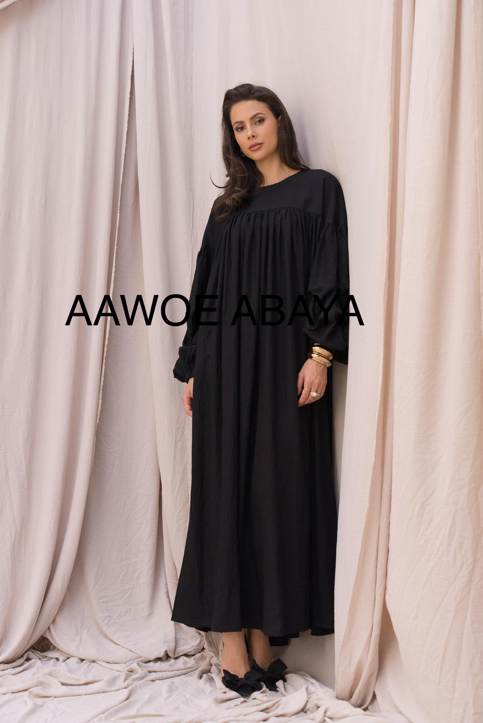 Abaya Femme Noir SILVER FASHION 2421 #c Efashion Paris