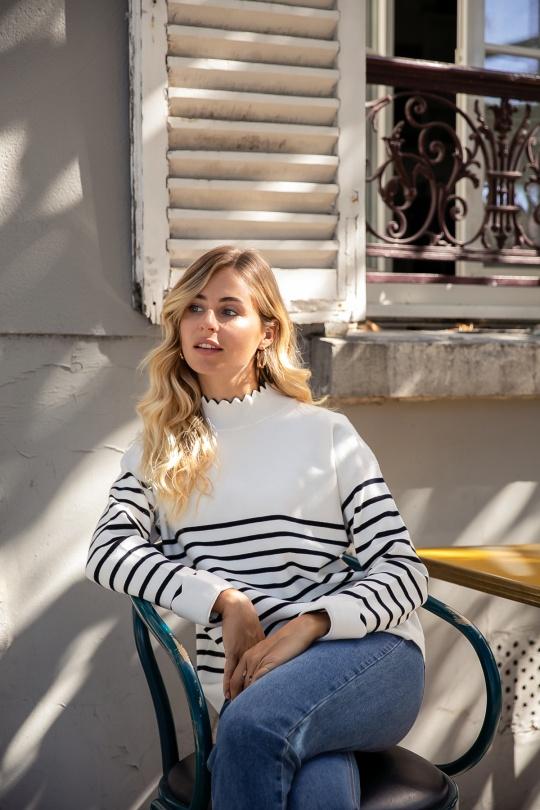 Pulls Femme Marron LOVIE & Co RXT2923T. Efashion Paris