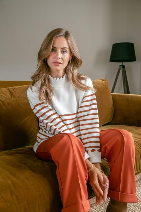 Pulls Femme Marron LOVIE & Co RXT2923T. Efashion Paris