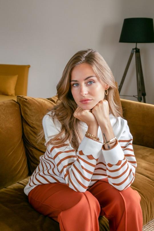 Pulls Femme Marron LOVIE & Co RXT2923T. Efashion Paris