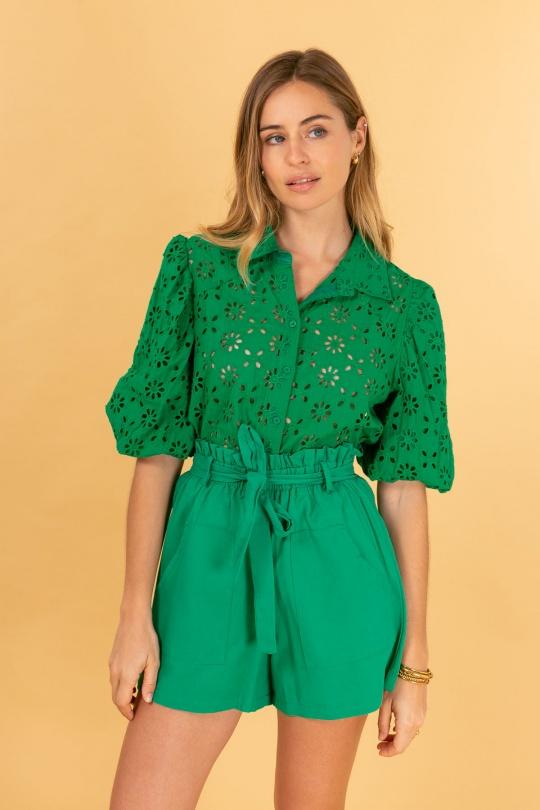 Shorts Femme Vert LOVIE & Co 3692P Efashion Paris