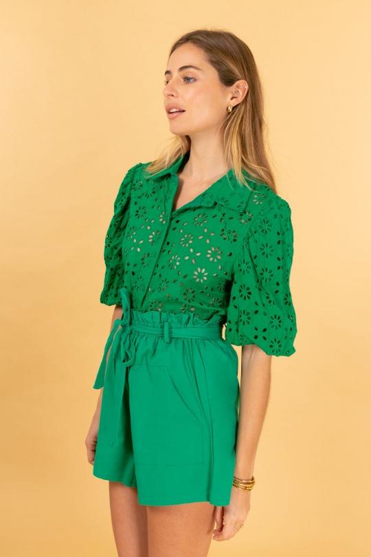 Shorts Femme Vert LOVIE & Co 3692P Efashion Paris