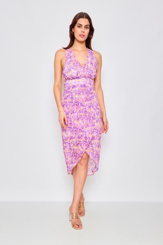 Robes mi-longues Femme FUCHSIA LOVIE & Co 4445D-GENIA Efashion Paris