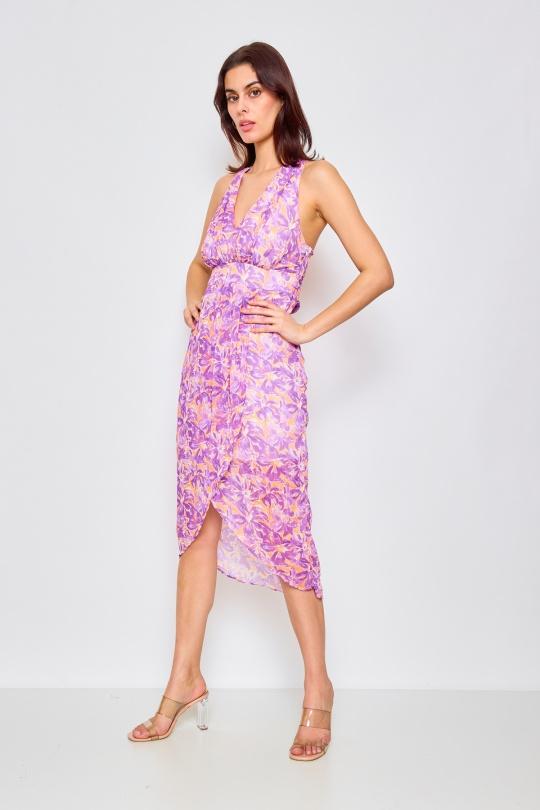 Robes mi-longues Femme FUCHSIA LOVIE & Co 4445D-GENIA Efashion Paris