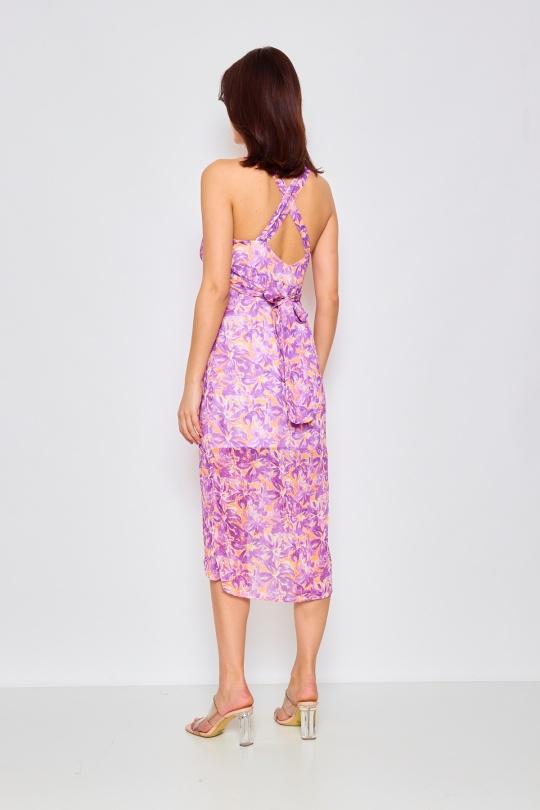 Robes mi-longues Femme FUCHSIA LOVIE & Co 4445D-GENIA Efashion Paris