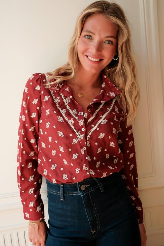 Chemises Femme Rouge LOVIE & Co ASD93122-MOLLY Efashion Paris