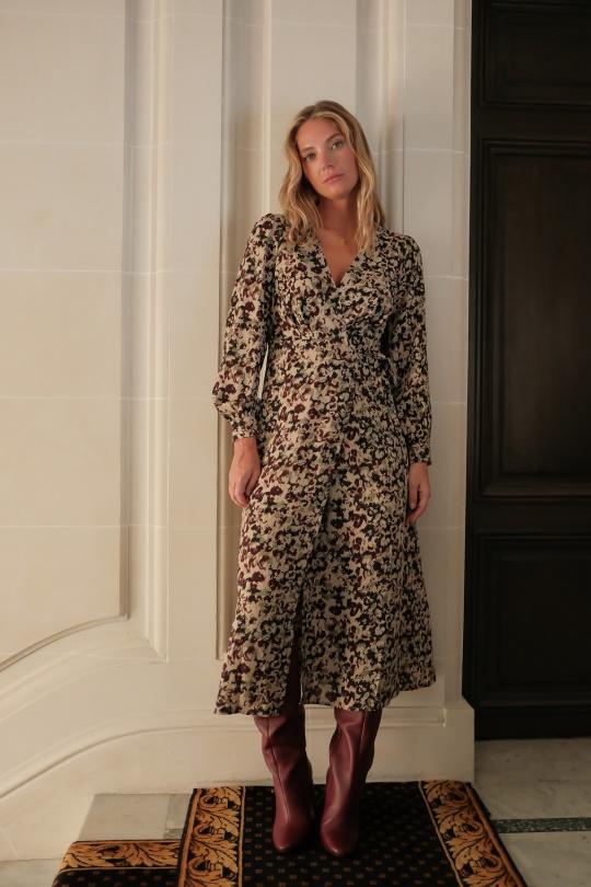 Abiti al polpaccio Donna Khaki LOVIE & Co 4553D-TANYA Efashion Paris