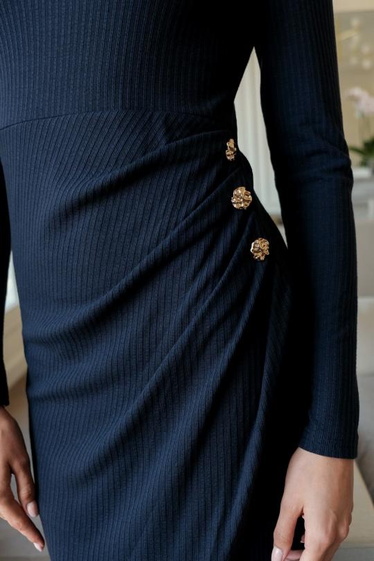 Robes mi-longues Femme Bleu LOVIE & Co 4565D-TRAVIS Efashion Paris