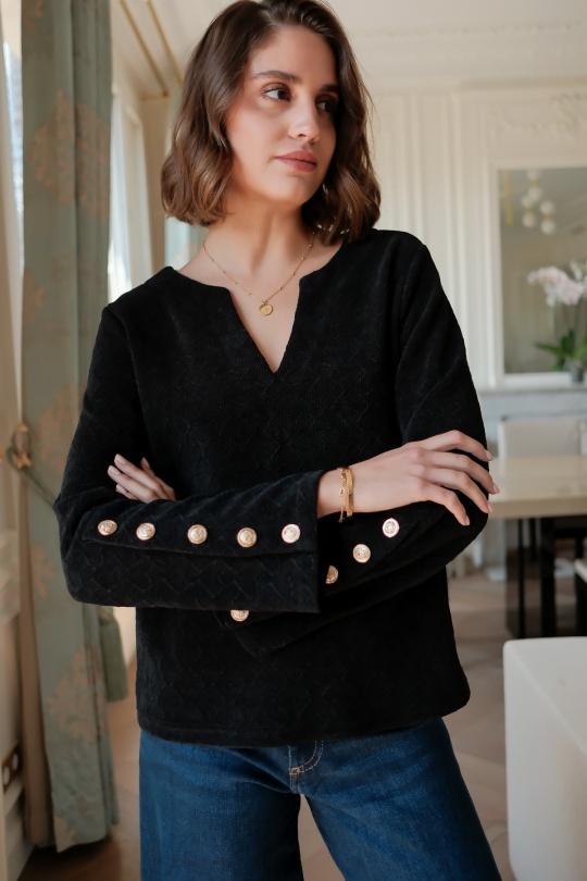 Blouses Femme Noir LOVIE & Co 4637T-COLOMBE Efashion Paris