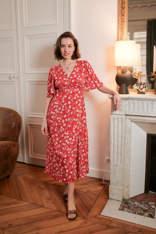 Robes longues Femme Rouge LOVIE & Co 4689D-GEORGE Efashion Paris