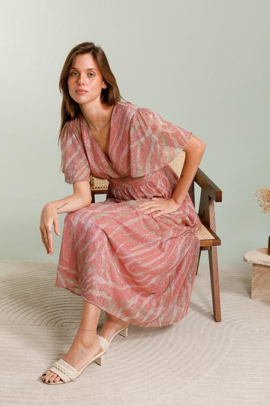 Maxi dresses Women Pink LOVIE & Co 4905D-ELIZABETH Efashion Paris
