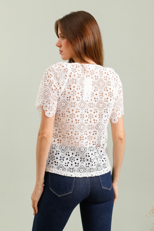 Tops Women White LOVIE & Co 4918T-WESLEY Efashion Paris