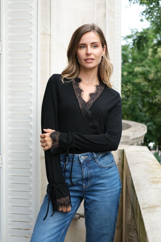 Top Donna Black LOVIE & Co ASD96615-SACHA Efashion Paris