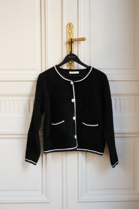 Cardigan Donna Black LOVIE & Co YZES005-AMALIA Efashion Paris