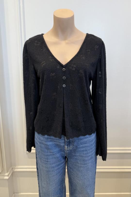 Top Donna Black LOVIE & Co 4945T-SALMA Efashion Paris