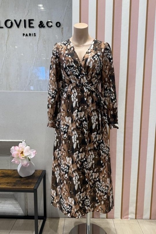 Robes longues Femme Marron LOVIE & Co 5058D-TANYA Efashion Paris