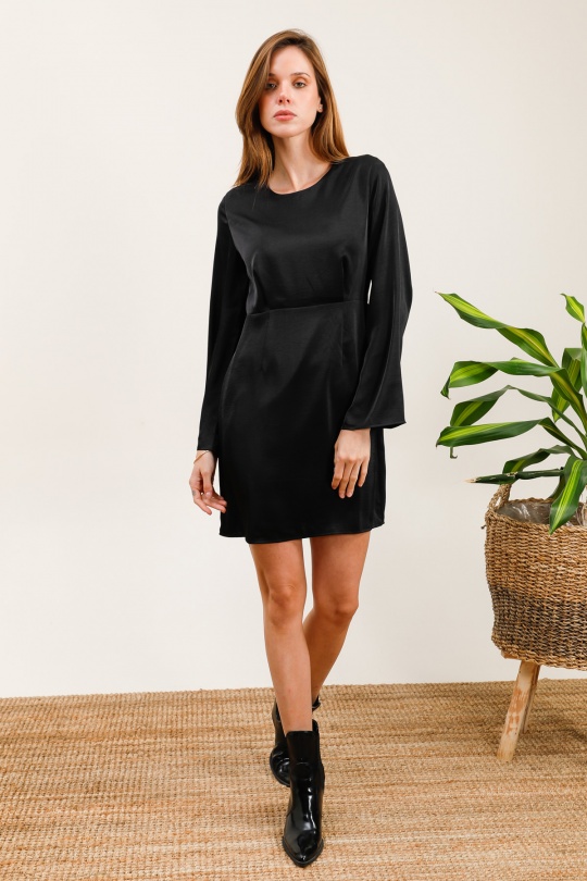 Robes courtes Femme Noir LOVIE & Co 5006D-SOFIA Efashion Paris