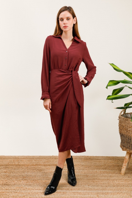 Robes longues Femme Bordeaux LOVIE & Co 5005D-ESTEBAN Efashion Paris