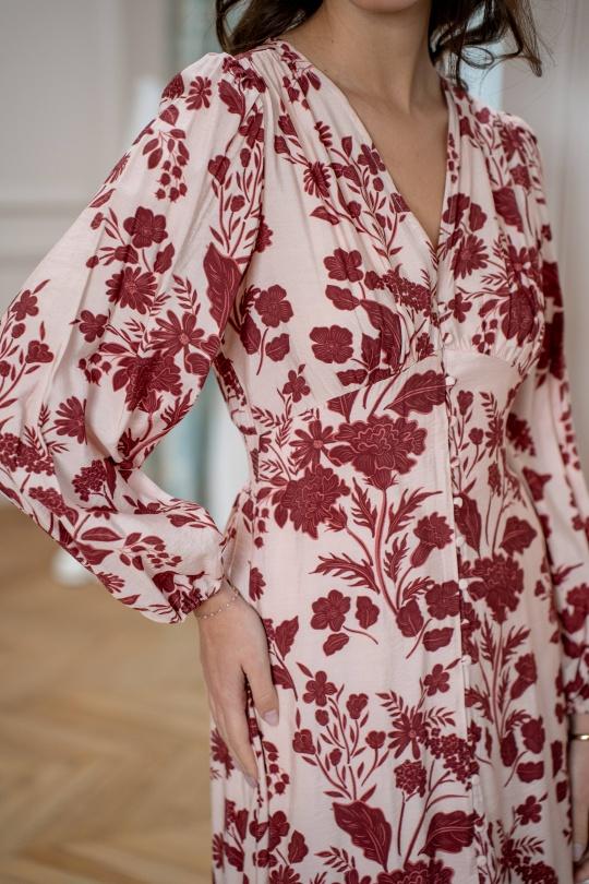 Robes longues Femme Rose LOVIE & Co 5146D-BERY Efashion Paris