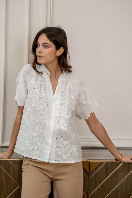 Camisas Mujer White LOVIE & Co 5123T-JENS Efashion Paris