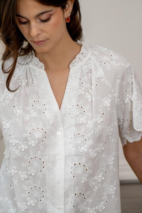 Camisas Mujer White LOVIE & Co 5123T-JENS Efashion Paris