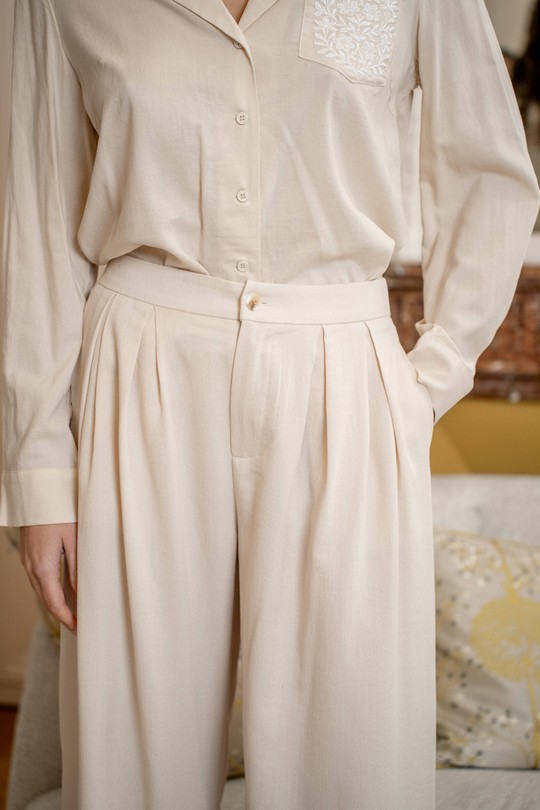 Pantalons Femme Jaune LOVIE & Co TH25578-JORIS Efashion Paris