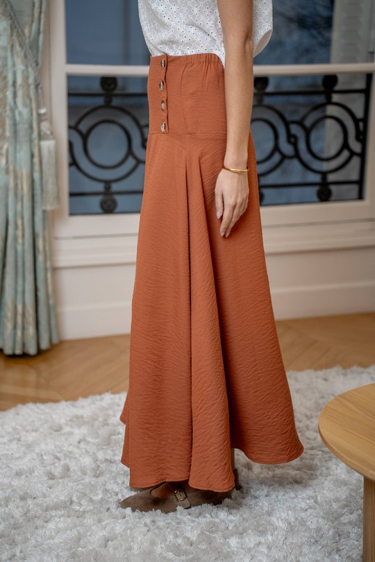 Jupes Femme Marron LOVIE & Co YD507125-NOA Efashion Paris