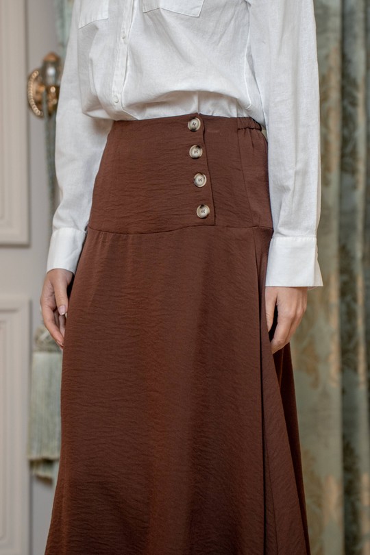 Jupes Femme Marron LOVIE & Co YD507125-NOA Efashion Paris