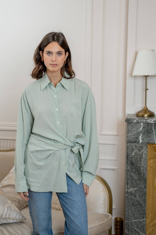 Chemises Femme Vert LOVIE & Co ASD97252-GLADYS Efashion Paris