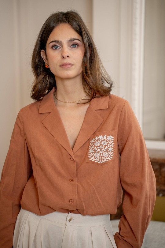 Camisas Mujer Brown LOVIE & Co ASD97060-TIM Efashion Paris