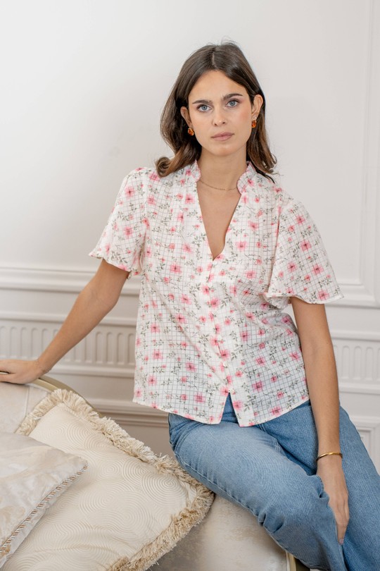 Chemises Femme Rose LOVIE & Co 5086T-YARA Efashion Paris