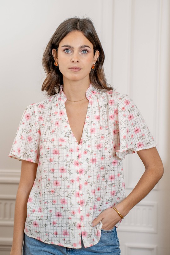 Chemises Femme Rose LOVIE & Co 5086T-YARA Efashion Paris