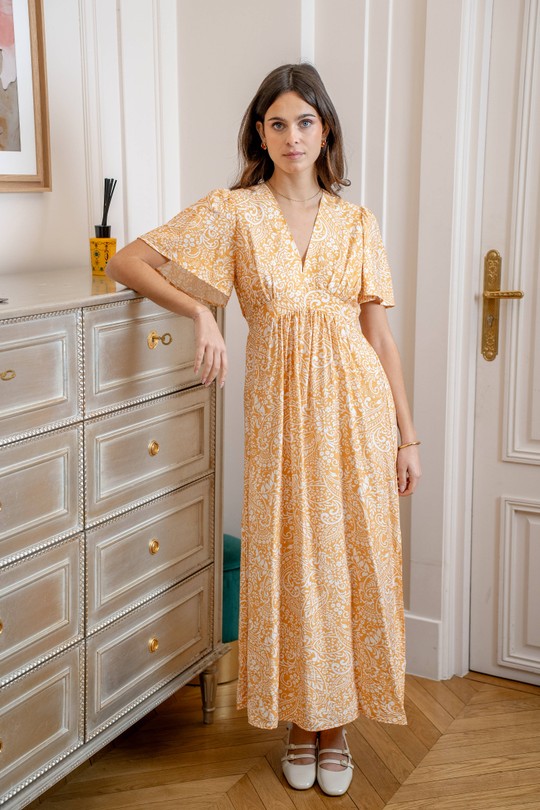Robes longues Femme Jaune LOVIE & Co 5106D-MARION Efashion Paris