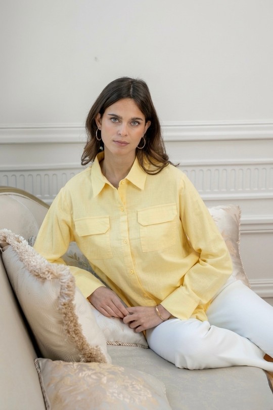 Camisas Mujer Yellow LOVIE & Co ASD97167-NAIA Efashion Paris