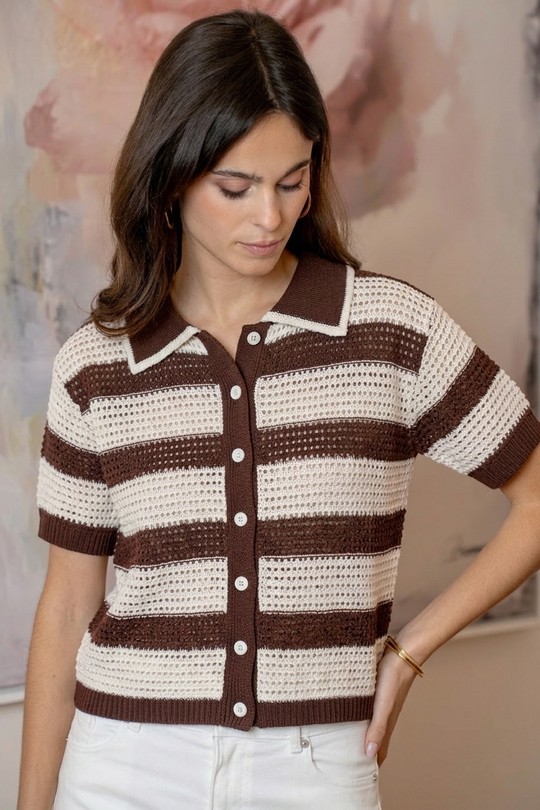 Tops Femme Marron LOVIE & Co D853-SEBASTIAN Efashion Paris