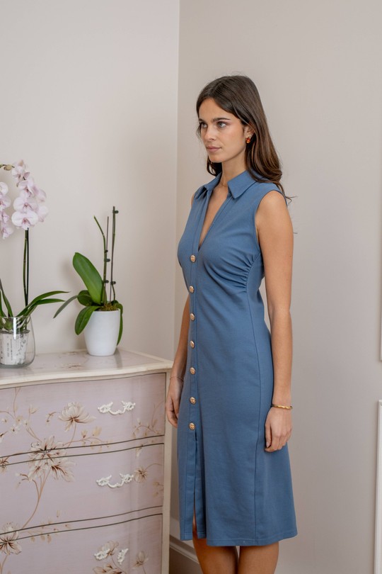 Robes mi-longues Femme Beige LOVIE & Co 5073D-RHEA Efashion Paris